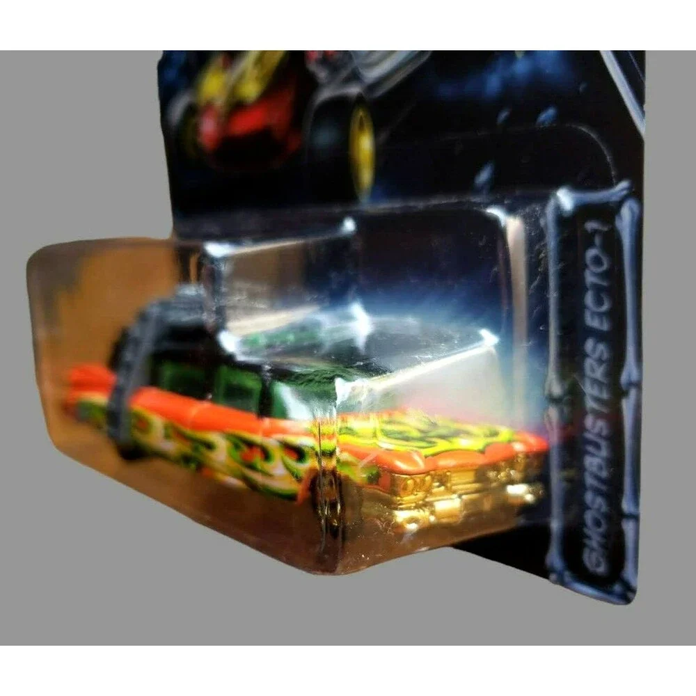 2014 Hot Wheels '59 CADILLAC GHOSTBUSTERS ECTO-1 Orange Gold Chrome 5 Spoke MOC!